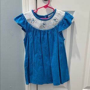 Blue Smocked Easter Dress